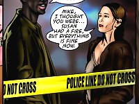 Four white bitches interacial comic porn